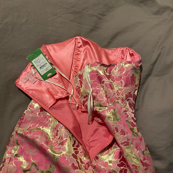 NWT Lilly Pulitzer pink/gold dress 💕🎉 - Picture 6 of 8